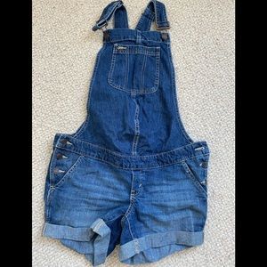 Gap Denim Maternity XSmall Denim Overalls Medium Wash Blue Shorts